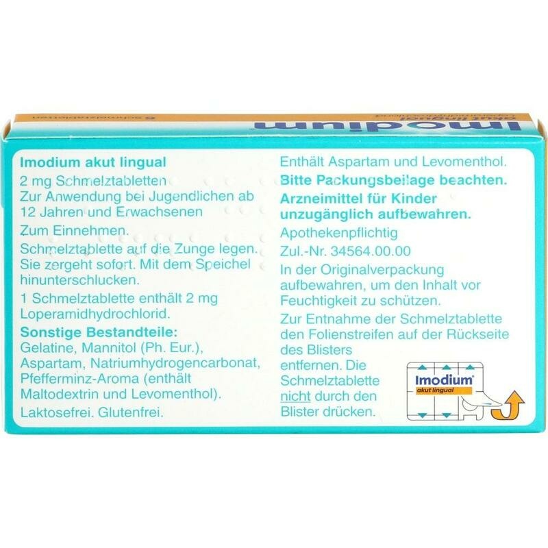 IMODIUM akut lingual Schmelztabletten
