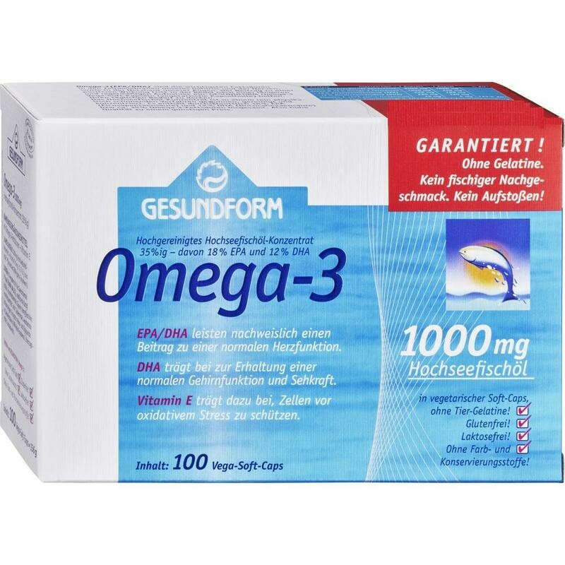 GESUNDFORM Omega-3 1000 mg Vega-Soft Kapseln