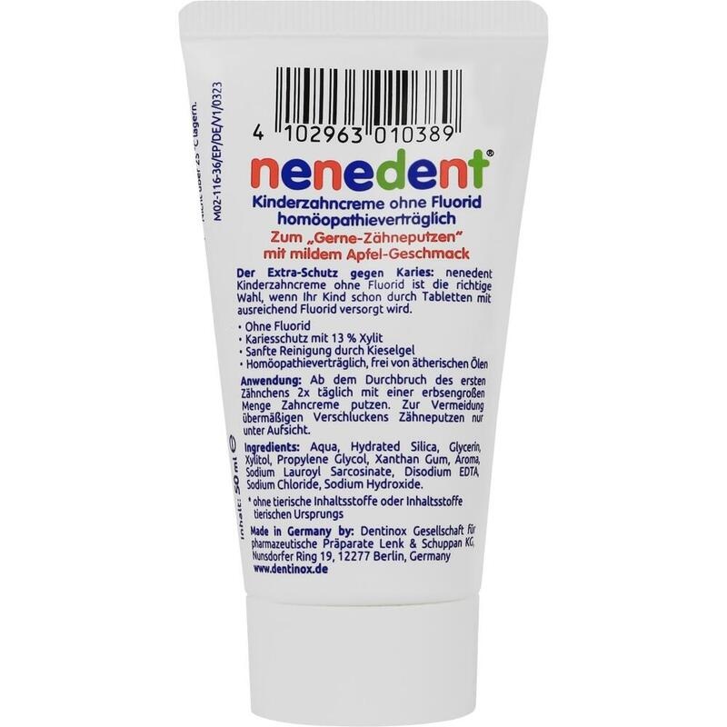 NENEDENT Kinderzahncreme o.Fluorid Standtube