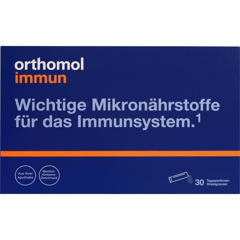 ORTHOMOL Immun Direktgranulat Himbeer/Menthol