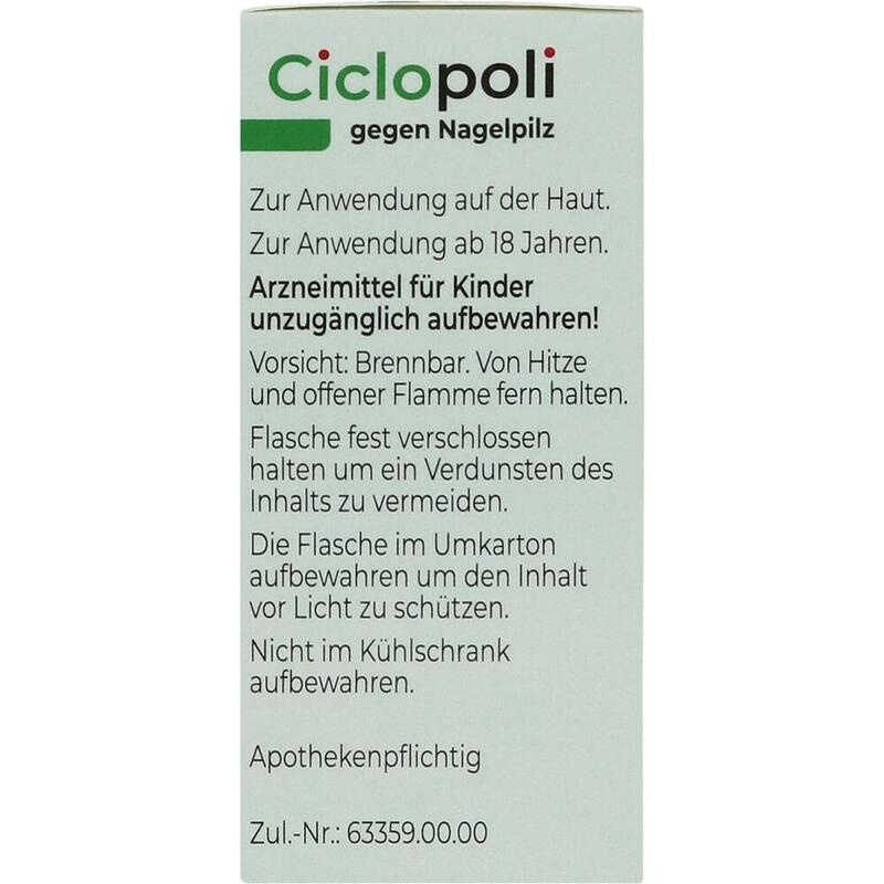 CICLOPOLI gegen Nagelpilz wirkstoffhalt.Nagellack