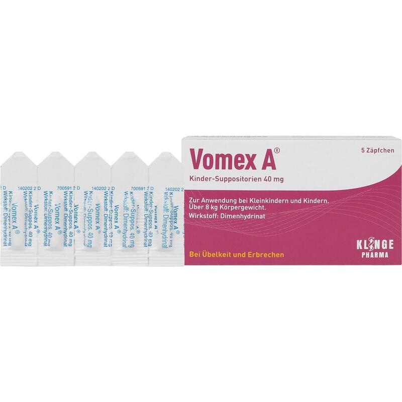 VOMEX A Kinder-Suppositorien 40 mg