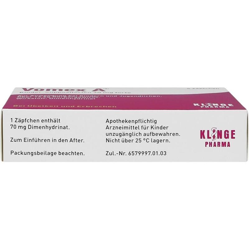 VOMEX A Kinder-Suppositorien 70 mg forte