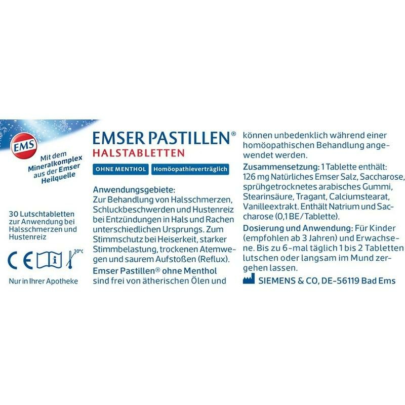 EMSER Pastillen ohne Menthol