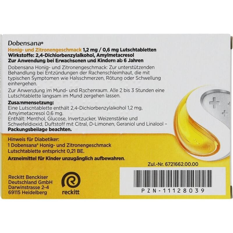 DOBENSANA Honig- u.Zitronengeschm.1,2mg/0,6mg Lut.