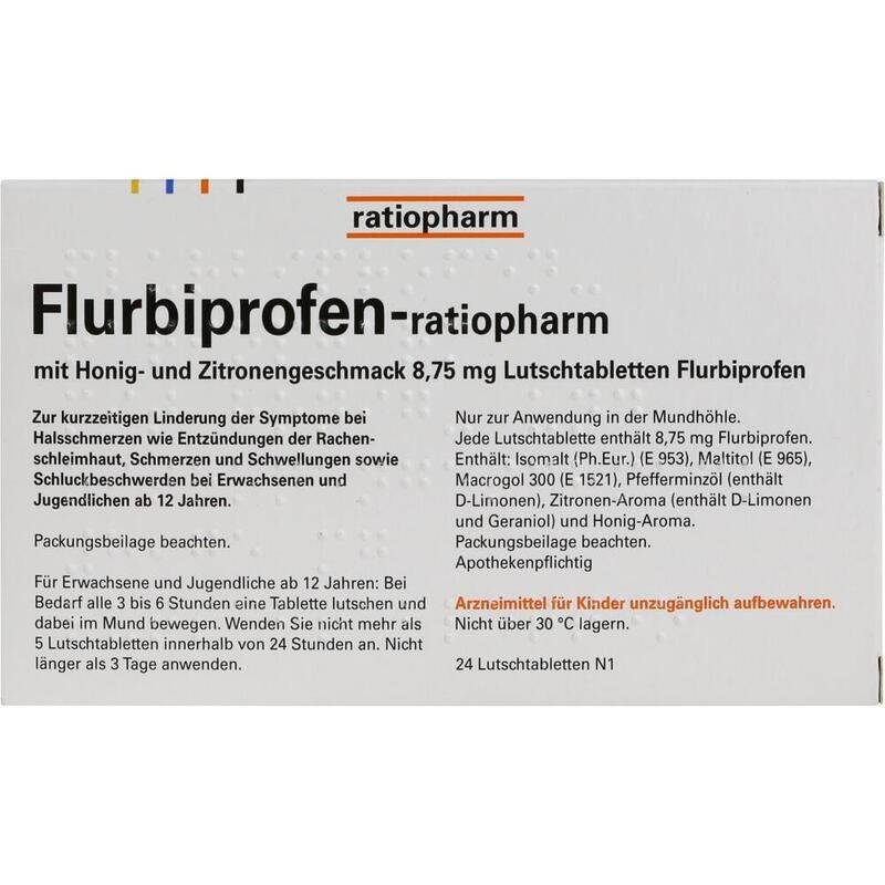 FLURBIPROFEN-ratio.m.Honig-u.Zitroneng.8,75mg Lut.