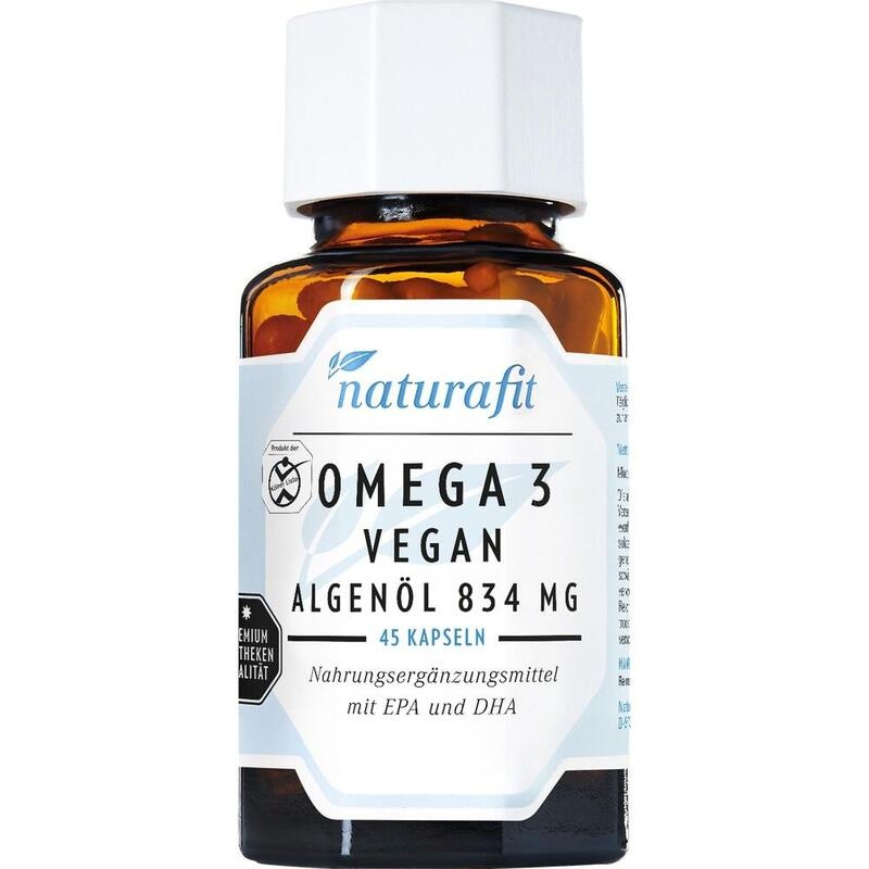 NATURAFIT Omega-3 vegan Algenöl 834 mg Kapseln