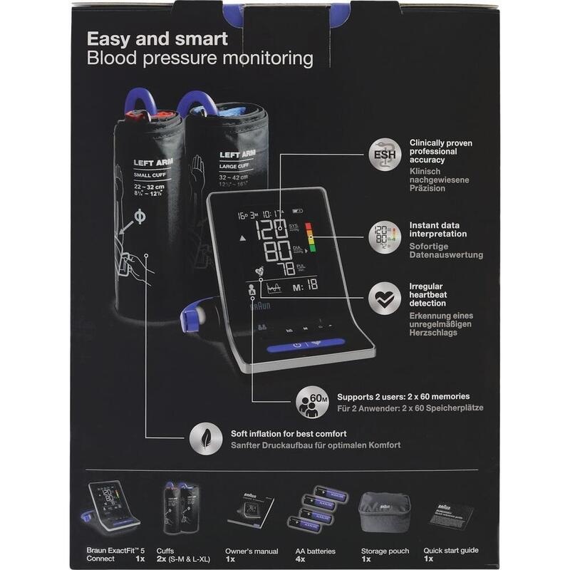 BRAUN BLUTDRUCKMESSGERÄT ExactFit5 Connect Oberarm