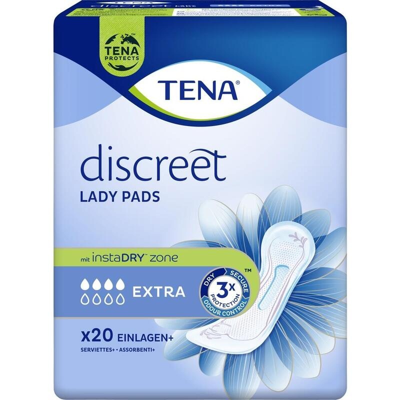 TENA LADY Discreet Inkontinenz Einlagen extra
