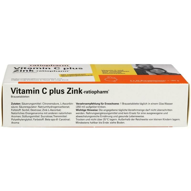 VITAMIN C PLUS Zink-ratiopharm Brausetabletten