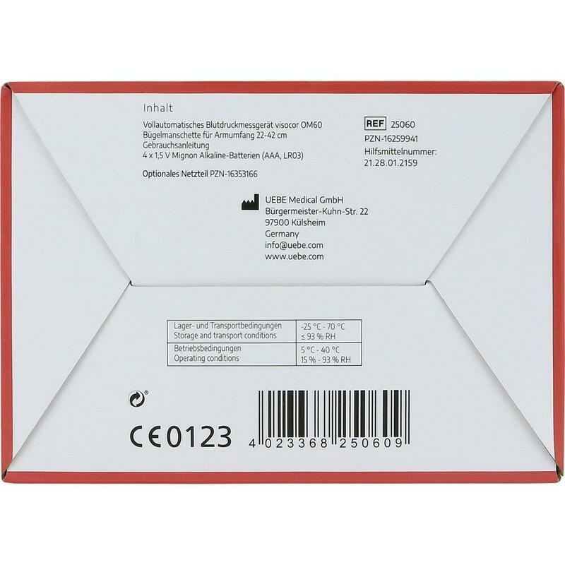 VISOCOR Oberarm Blutdruckmessgerät OM60