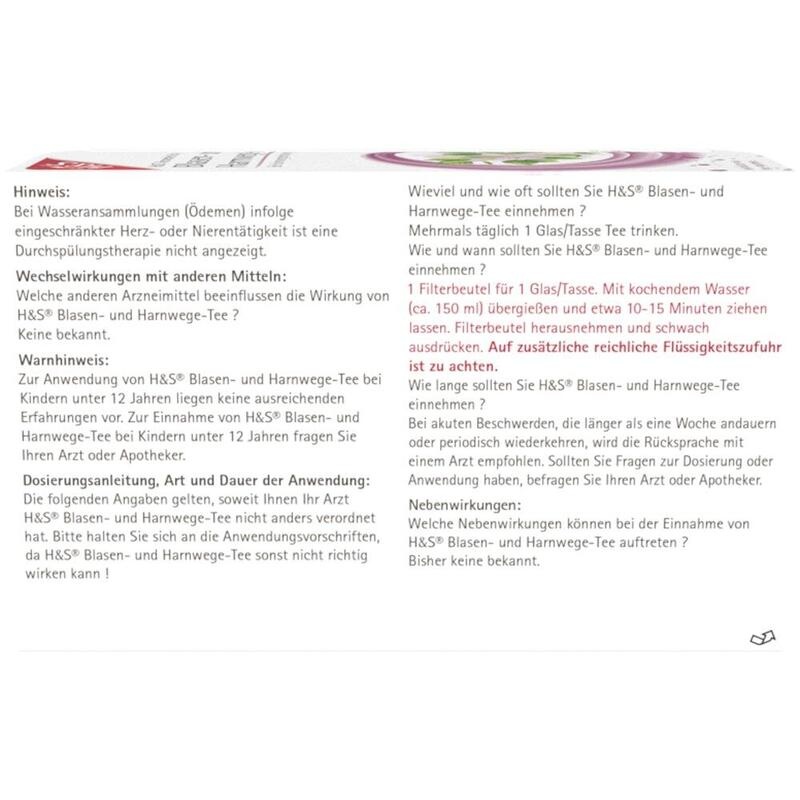 H&S Blasen- und Harnwege-Tee Filterbeutel