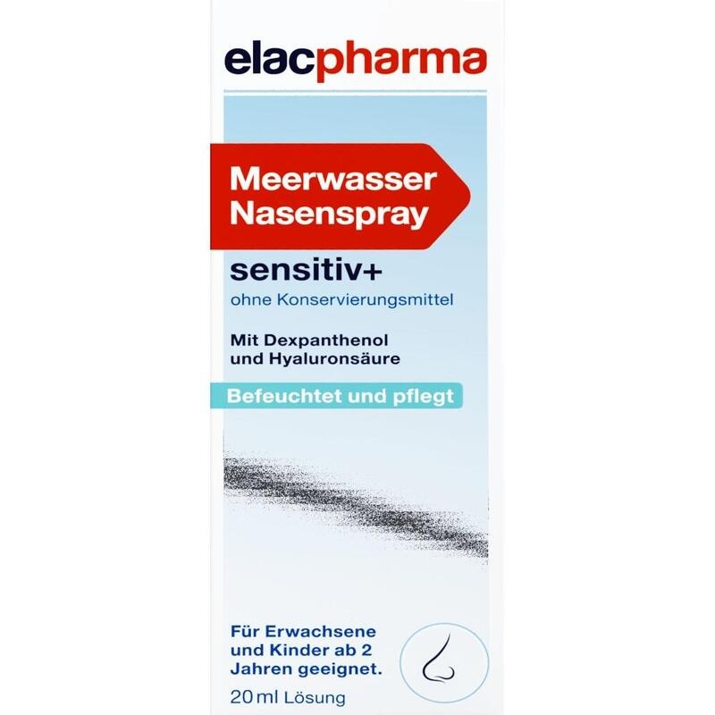 ELACPHARMA Meerwasser Nasenspray sensitiv+