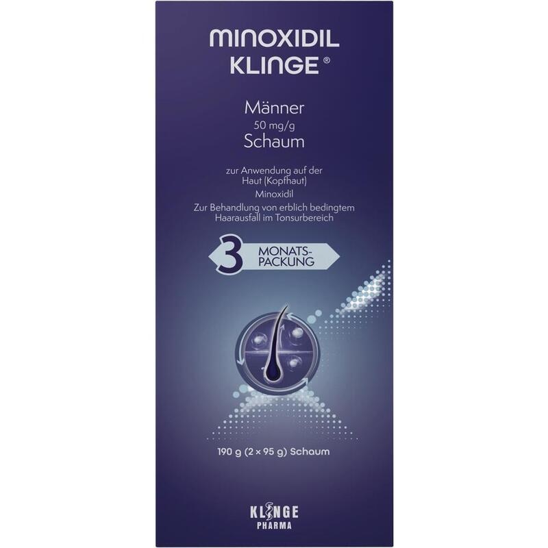 MINOXIDIL Klinge Männer 50 mg/g Schaum